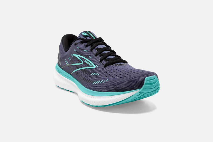 Glycerin 19 Road Brooks Running Shoes NZ Womens - Dark Grey/Blue - VOLCZK-507